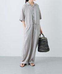 KAGURE/リネンハーフスリーブオールインワン/508028409