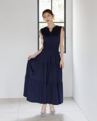 La lune/ラリューン La lune ノースリーブシャツティアードワンピース/508111563
