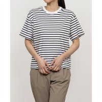TIGORA/ティゴラ TIGORA レディース 半袖Tシャツ UVカットコットンボーダーTシャツ TR－9C2075TS (ホワイト)/508111704