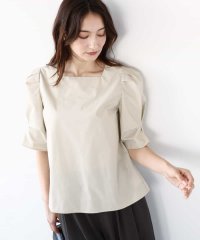 MK MICHEL KLEIN/タックスリーブブラウス/洗える/508111786