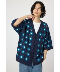 RODEO CROWNS WIDE BOWL/クロシェフラワー半袖ニットカーディガン/508111789