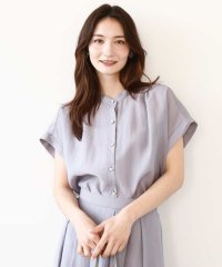 MK MICHEL KLEIN/バンドカラーシアーブラウス/洗える/508111795