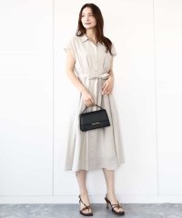 MK MICHEL KLEIN/ベルト付きフレンチスリーブワンピース/洗える/508111802