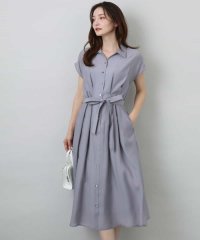 MK MICHEL KLEIN/ベルト付きフレンチスリーブワンピース/洗える/508111802