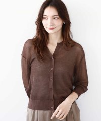 MK MICHEL KLEIN/メッシュ柄ニットカーディガン/508111830