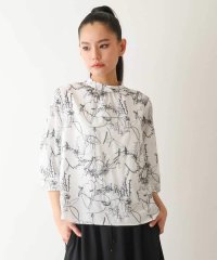 HIROKO BIS/線描き刺繍デザインブラウス /洗える/508111865