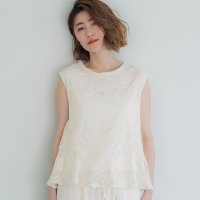 coca/コカ coca フロッキーレースノースリーブブラウス/508111920