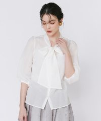 Maglie le cassetto/シアーボウタイブラウス/508111953