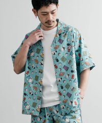 Rocky Monroe/ロッキーモンロー Rocky Monroe 柄シャツ 半袖 開襟 メンズ オープンカラー 総柄 撥水 防汚 UVカット 紫外線対策 ストレッチ KRIFF MA/508112235