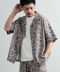 Rocky Monroe/ロッキーモンロー Rocky Monroe 柄シャツ 半袖 開襟 メンズ オープンカラー 総柄 撥水 防汚 UVカット 紫外線対策 ストレッチ KRIFF MA/508112235
