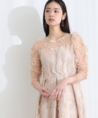 PourVous/プールヴー PourVous 結婚式パーティードレスギャザースリーブスパンコール七分袖&ロングお呼ばれ同窓会オケージョンドレスフォーマル フォーマル ワンピース/508112272