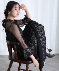 PourVous/プールヴー PourVous 結婚式パーティードレス袖ありとロングベルスリーブセレモニーフォーマルオケージョンドレス同窓会 フォーマル ワンピース パーティード/508112273