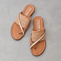 ITALIAN SHOEMAKERS/イタリアンシューメーカーズ ITALIAN SHOEMAKERS ビジュークロスストラップトングサンダル/508113587