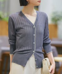 RUIRUE BOUTIQUE/ルイルエブティック RUIRUE BOUTIQUE ラメバイカラーシアーリブカーデ/508113629