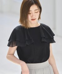 RUIRUE BOUTIQUE/ルイルエブティック RUIRUE BOUTIQUE 【洗える】シアーダブルフリル ケープTシャツ/508113643