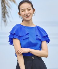 RUIRUE BOUTIQUE/ルイルエブティック RUIRUE BOUTIQUE 【洗える】シアーダブルフリル ケープTシャツ/508113643