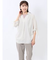 m.f.editorial/エムエフエディトリアル m.f.editorial 袖リボンかぶり スキッパーシャツチュニック/508113714