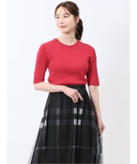 m.f.editorial/エムエフエディトリアル m.f.editorial 快適機能 リブ クルーネック 半袖ニット/508113798