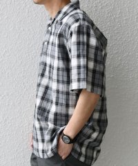 SHIPS any MEN/SHIPS any:〈洗濯機可能〉コットン/リネン チェック オープンカラー プルオーバー シャツ◇/508113820
