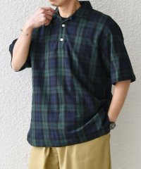 SHIPS any MEN/SHIPS any:〈洗濯機可能〉コットン/リネン チェック オープンカラー プルオーバー シャツ◇/508113820