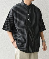 SHIPS any MEN/SHIPS any: 〈洗濯機可能〉コットン/リネン ストライプ バンド スキッパー ハーフスリーブ シャツ◇/508113821