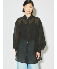 MIDIUMISOLID/MIDIUMISOLID for Ladies シアーロングスリーブシャツ/508113891