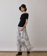 GRACE CONTINENTAL/シャドーフラワープリントスカート/508113900