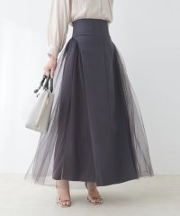 NICE CLAUP/OLIVE des OLIVE OUTLET/【natural couture】チュールコンビスカート/508114007