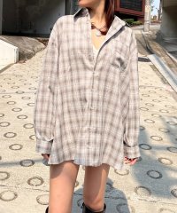 SPIRALGIRL/スパイラルガール SPIRALGIRL オーバーチェックシャツ/508114283