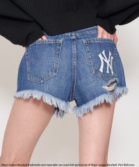 BACK TO THE FIELD (BTTF)/バック トゥー ザ フィールド （ビーティーティーエフ） BACK TO THE FIELD (BTTF) 【MLB】ダメージデニムショートパンツ/508114284