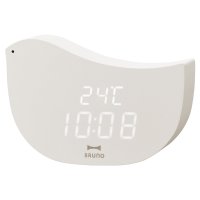 BRUNO/ブルーノ BRUNO 時計 置き時計 温湿度計 モチーフクロック 日付表示 温度表示 USB ホワイト 白 BCA033 【返品不可商品】/508114417