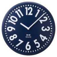BRUNO/ブルーノ BRUNO 掛け時計 壁掛け時計 エンボスウォールクロック 静音 エンボス文字盤 連続秒針 ホワイト グレー ネイビー 白 BCW049 【返品不可商/508114418