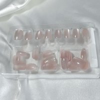 shoppinggo/ショッピングゴー shoppinggo ネイルチップ ショート シンプル ピンク つけ爪 ネイルアート アートチップ デコチップ オーバル ウエディン 【返品不/508114542