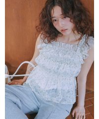 LILY BROWN/【WEB限定カラー】シャーリングフリルブラウス/508114131