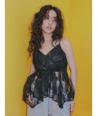LILY BROWN/シアーチュールペプラムキャミトップス/508114132