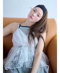 LILY BROWN/シアーチュールペプラムキャミトップス/508114132