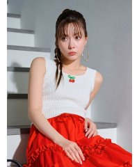 LILY BROWN/チェリーモチーフニットタンクトップス/508114144