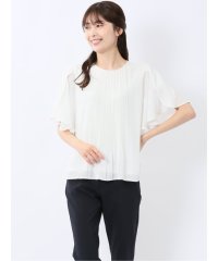 m.f.editorial/消しプリーツ 半袖プルオーバーブラウス/508115949