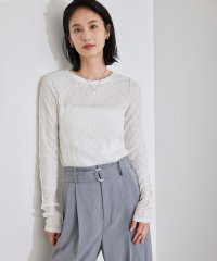 ROPE'/【WEB・一部店舗限定】ストレッチシアー＆レースカットソー/洗える/508115972
