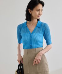 ROPE'/【WEB・一部店舗限定】シアーリブＶネックポロニット/洗える/508115973