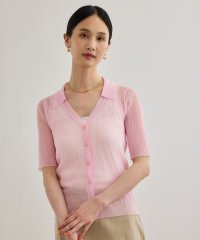 ROPE'/【WEB・一部店舗限定】シアーリブＶネックポロニット/洗える/508115973