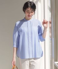 J.PRESS LADIES（LARGE SIZE）/【WEB限定カラーあり・洗える】Sheer Vis リネン バンドカラー ブラウス/508116508