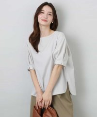 MK MICHEL KLEIN/タックスリーブストレッチブラウス/洗える/508117274