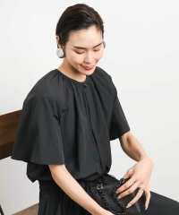MICHEL KLEIN/[ドライタッチ]ギャザーブラウス 無地(セットアップ対応)/508117286