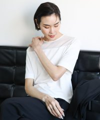 MICHEL KLEIN/[通勤]シアー切替ブラウソー/508117306