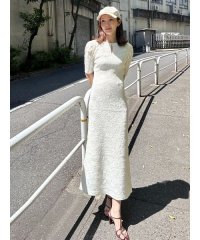 SNIDEL/Sustainableクロシェライクニットワンピース/508117801
