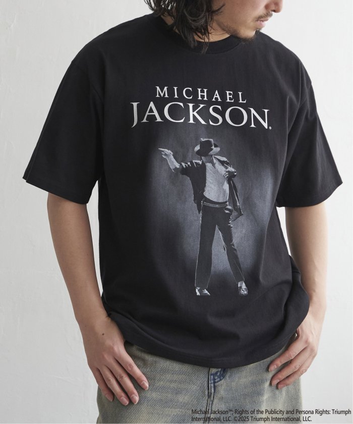 Michael Jackson マイケル・ジャクソン シルバー箔プリントTee Michael Jackson マイケル・ジャクソン シルバー箔プリントTee