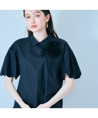 Audie a Muses/フラワーモチーフリボンブラウス/508031262