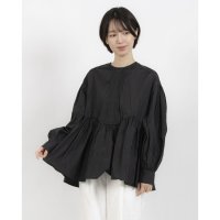 STYLEBLOCK/スタイルブロック STYLEBLOCK ナイロンタフタペプラムギャザーブラウス/508048510