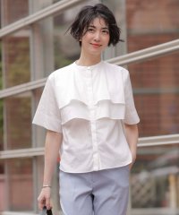 J.PRESS LADIES（LARGE SIZE）/【洗える】ラミーポプリン ティアード ブラウス/508118518